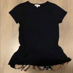 Burberry girls ruffled t shirt